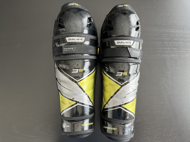 Used Bauer Supreme 3S Shin Pads Senior 14"