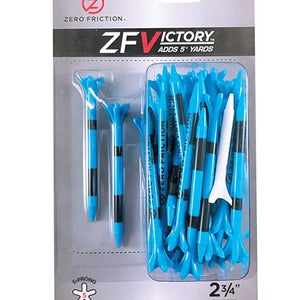 NEW Zero Friction Victory 5 Prong 2 3/4" Blue/Black (1 Pack) 40 Golf Tees
