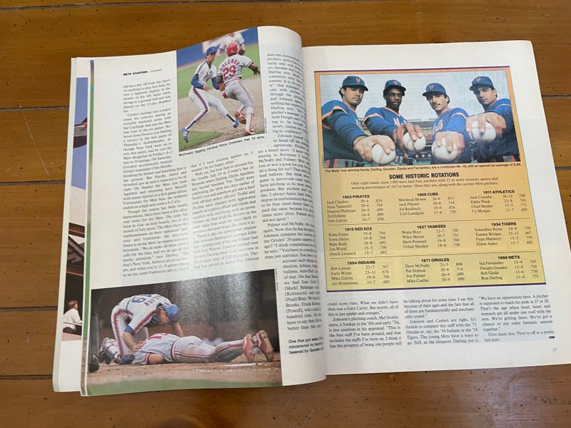 Ron Darling, Original Sports Illustrated Magazine August 25, 1986 Issue.  Framed in New York Mets Team Colors