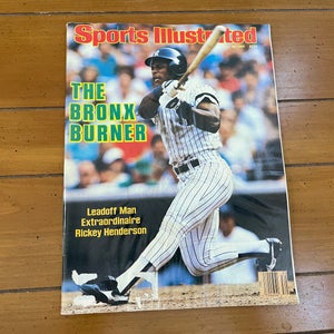New York Yankees Rickey Henderson MLB BASEBALL 1986 Sports Illustrated Magazine!