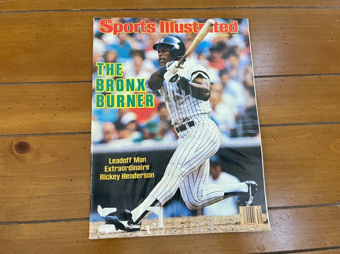 New York Yankees Rickey Henderson MLB BASEBALL 1986 Sports Illustrated Magazine!