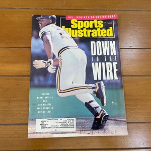 Pittsburgh Pirates Bobby Bonilla MLB BASEBALL 1990 Sports Illustrated Magazine!