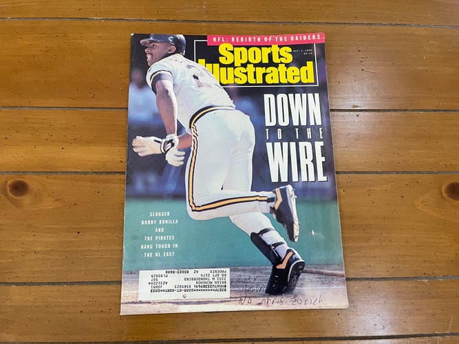 Pittsburgh Pirates Bobby Bonilla MLB BASEBALL 1990 Sports Illustrated Magazine!