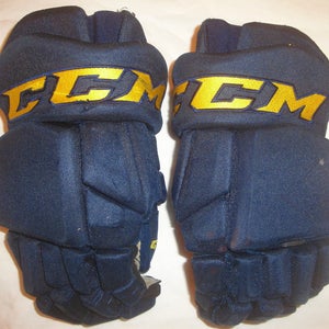 CCM HGTKPP Pro Stock Hockey Gloves 14" Blues AHL NHL LYLE used (9554)