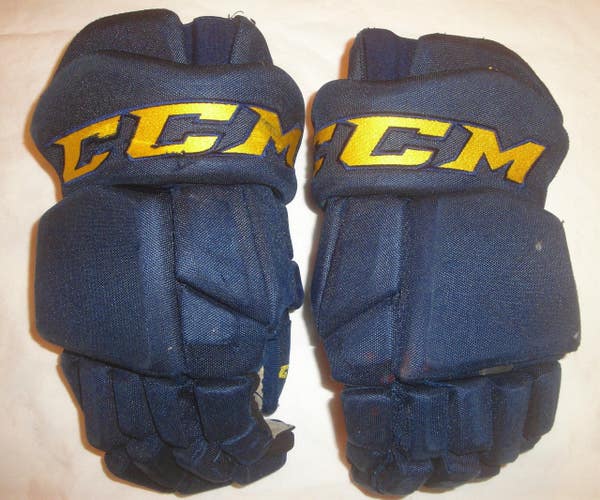 CCM HGTKPP Pro Stock Hockey Gloves 14" Blues AHL NHL LYLE used (9554)