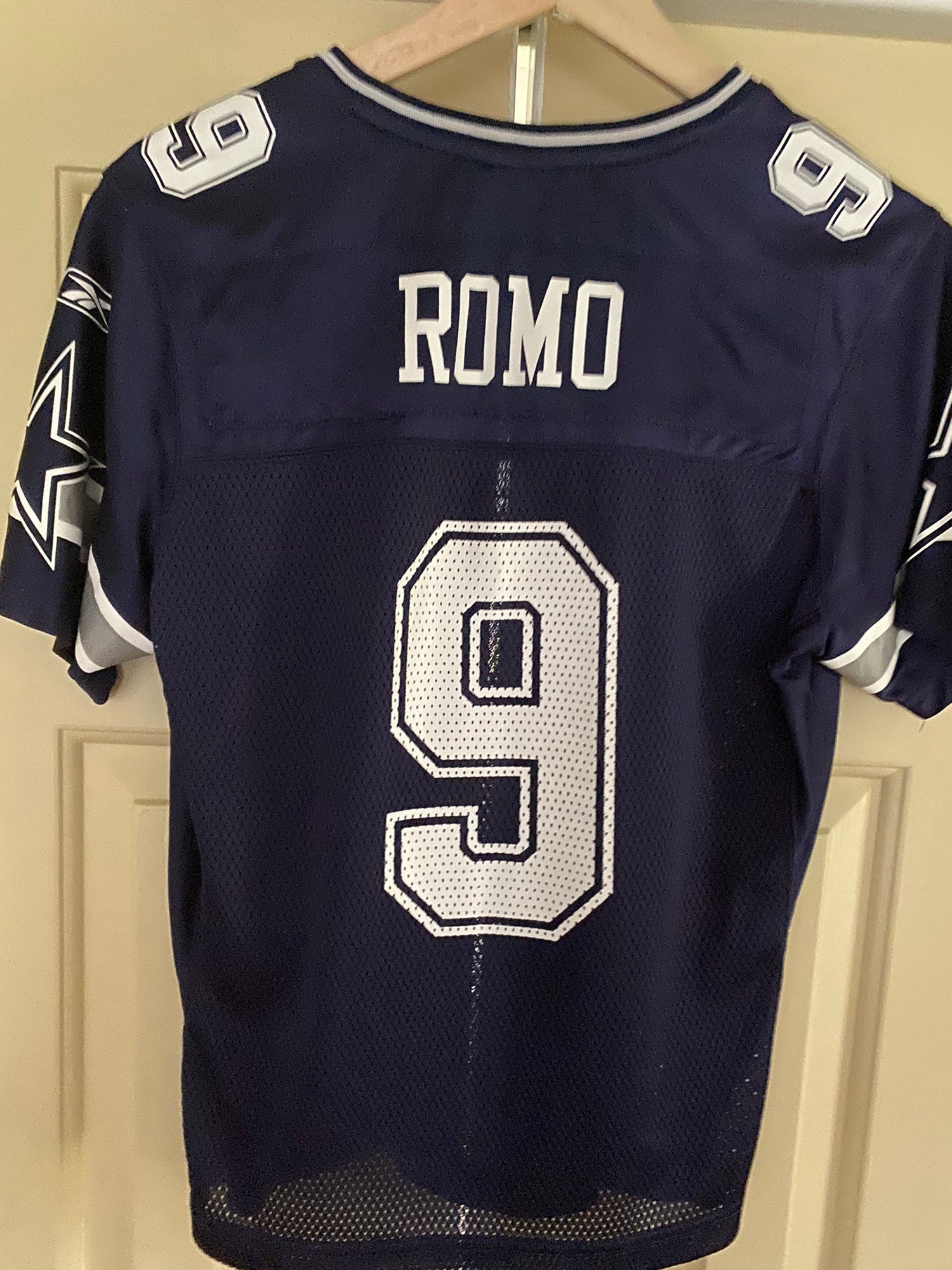 Dallas Cowboys Tony Romo jersey mens size small blue Reebok