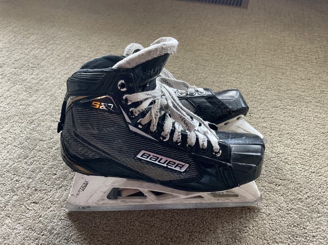 Used Bauer Regular Width  Size 8.5 Supreme S27 Hockey Goalie Skates