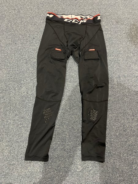 Used Black CCM Compression/Jock Pants Large