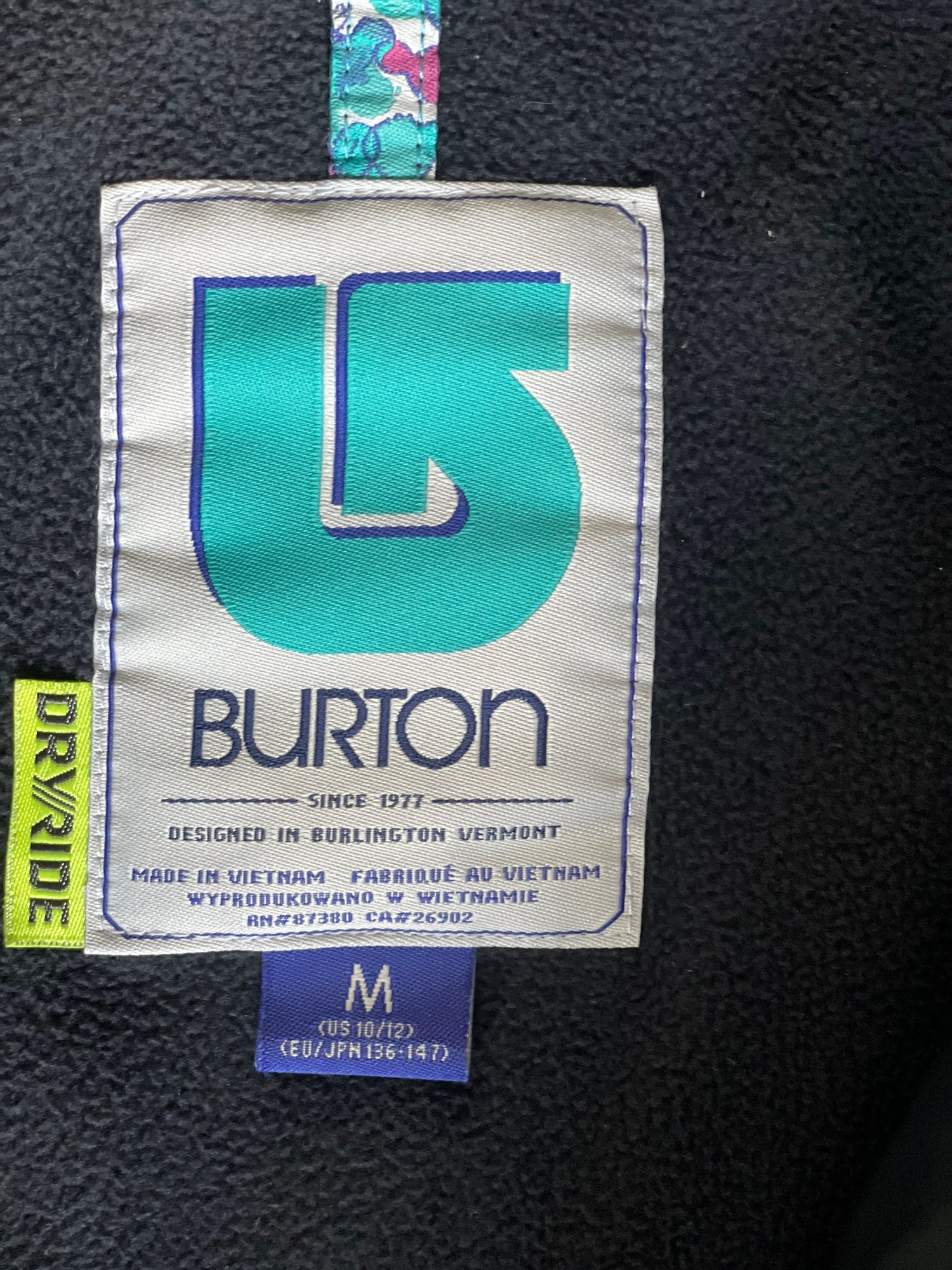 Snowboard Jacket Burton Rn 87380 Ca 26902 Girls Burton Ski