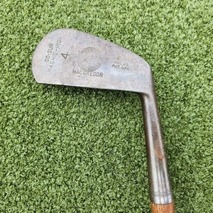 MacGregor Burk Go-Sum 4 Mashie Iron RH Hickory Shaft & Leather Grip (R1503)