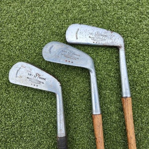 Hillerich & Bradsby Lo Skore 2 & 6 irons and 10 putter RH Hickory Shafts (R1515)
