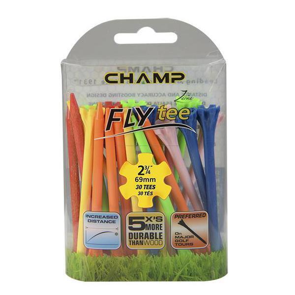 Champ Fly Tees 2.75" Plastic Golf Tees - (30 Tees) - Multicolor Golf Tees