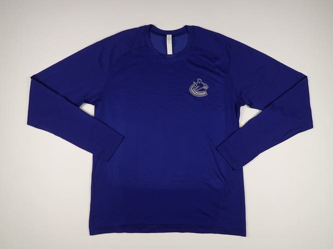 Vancouver Canucks NHL Pro Stock TEAM ISSUED Gym shirt Training Medium Lululemon