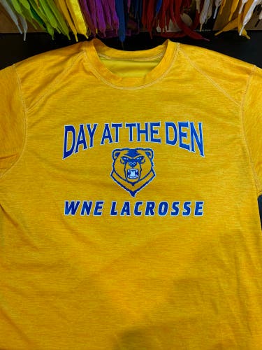 Large Western New England WNE Lacrosse “Day at the den” Athletic shirt