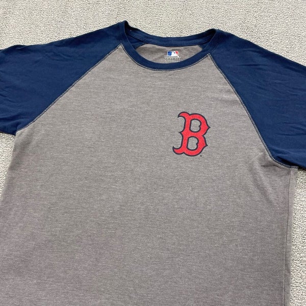 Boston Red Sox T Shirt Men Small Adult Gray MLB Baseball Raglan Basic Gym  Retro
