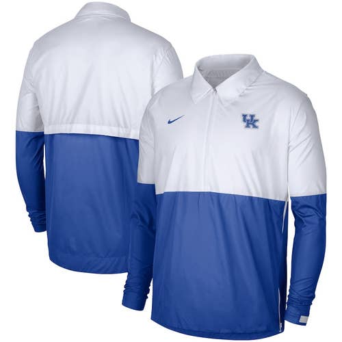 NWT mens S/small niKe kentucky wildcats coaches 1/2 zip hot pullover wind jacket