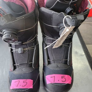 Used Salomon Pearl Boa Senior 7.5 Women's Snowboard Boots