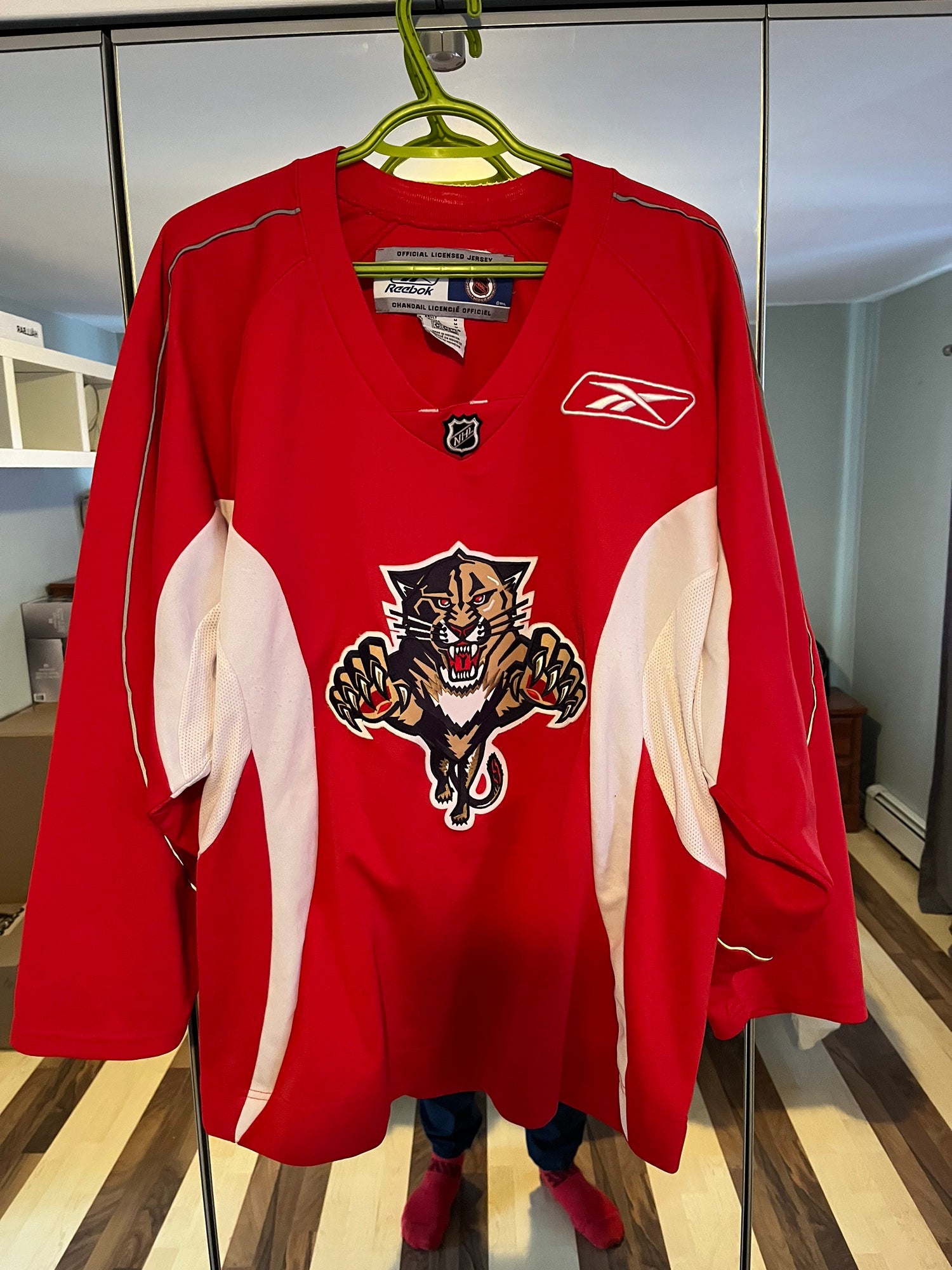 Reebok Florida Panthers NHL Men Red Official Premier Home Jersey, Size: XL