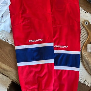 Red Bauer Hockey Socks