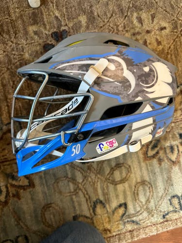 Johns Hopkins Game Worn Used Lacrosse Helmet Signed