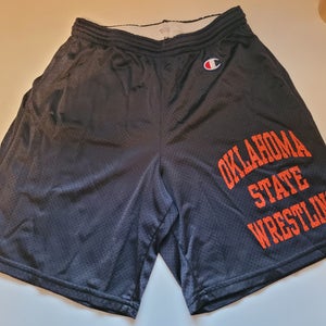 Oklahoma State University Wrestling Shorts Champion Vintage OSU Medium M Black Used Practice Team