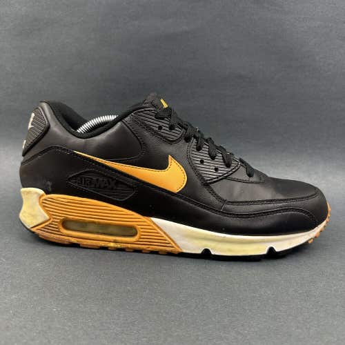 Nike Air Max 90 Essential 537384 071 Black Canyon Gold Shoes Men's Size 10.5