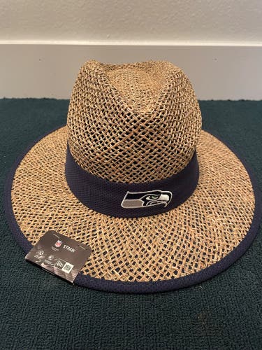 New Era NFL Seattle Seahawks Training Straw Hat One Size