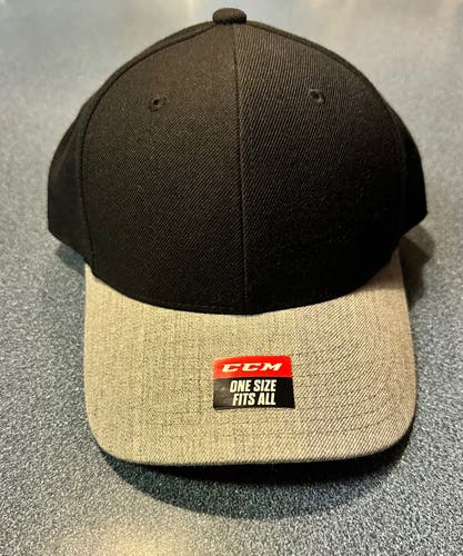 BRAND NEW! CCM Hat One Size Fits All Black/ Grey