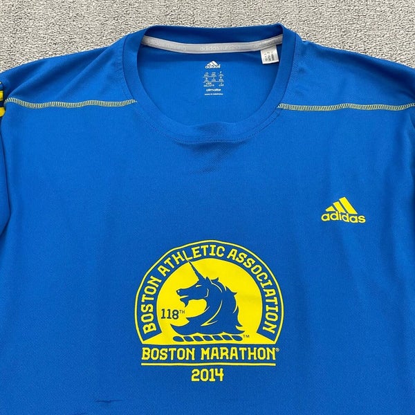 Boston Marathon T Shirt Men 2XL Adult Blue Active adidas Gym 2014