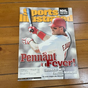 St. Louis Cardinals Jim Edmonds MLB BASEBALL 2000 Sports Illustrated Magazine!