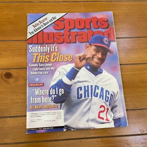 Chicago Cubs Sammy Sosa MLB BASEBALL 1998 Sports Illustrated Magazine!