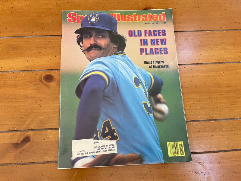 Milwaukee Brewers Rollie Fingers MLB BASEBALL 1981 Sports Illustrated  Magazine!