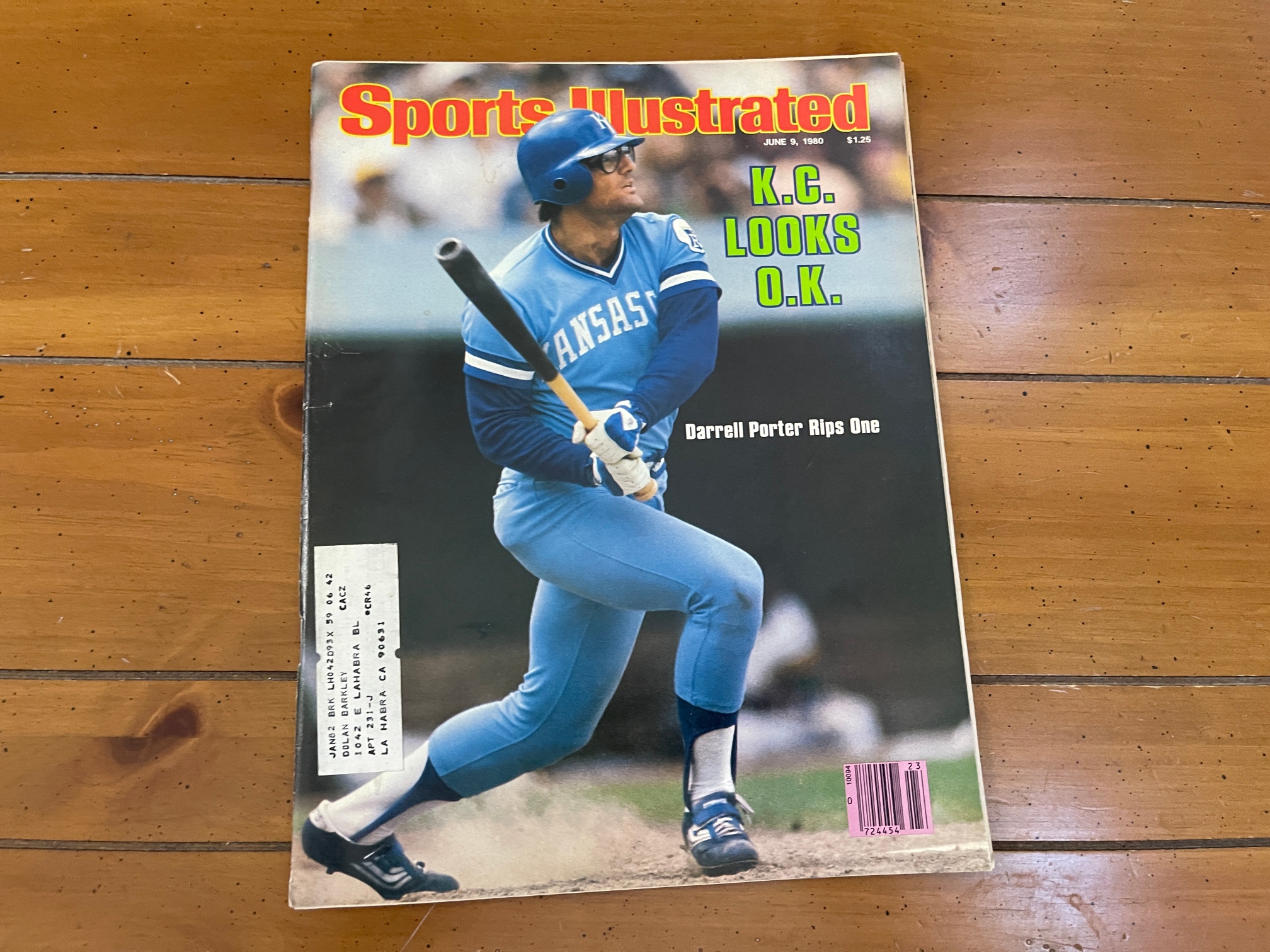Kansas City Royals Darrell Porter MLB BASEBALL 1980 Sports Illustrated Magazine!