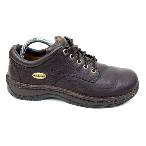 Irish Setter Mens Voyager 3853 Work Shoes Brown Oil Slip Resistant Leather 8 D