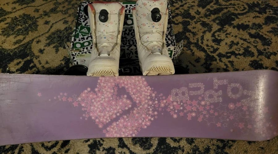 Used Kid's Burton Snowboard With Bindings