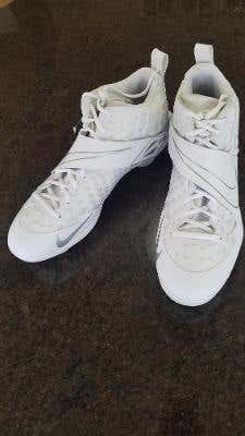 White Adult Men's New Size 12 (Women's 13) Metal Nike Low Top Force Zoom Trout 6 FREE SHIPPING