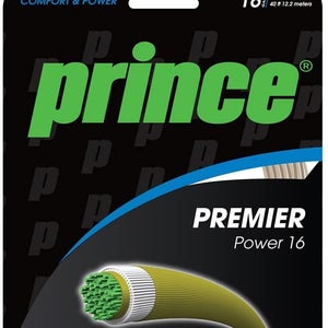 Prince Premier Power Tennis String Set-16 Gauge-Natural