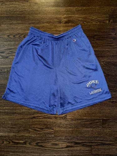 **VINTAGE** Duke Lacrosse - Champion Blue Shorts WITH Pockets - Size XL