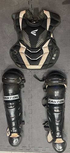 Easton Catcher’s Gear w/ HEART GUARD (NOCSAE Commotio Cordis Compliant). Good Condition!