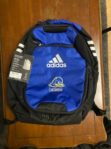 Blue New Adidas Backpack - Delaware Lacrosse Team Issued
