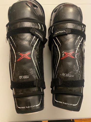 Bauer 1X 15” Shin Guards Used