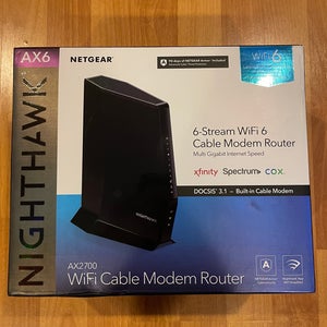 Used Netgear Nighthawk AX2700 WiFi Cable Modem Router