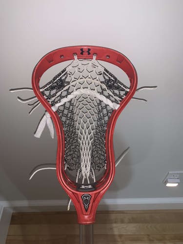 Used Red Attack & Midfield Strung Under Armour Command 2 Lacrosse Head Ryder Garnsey Replica