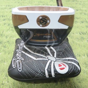 NEW * Taylormade SPIDER FCG #7 Black White Single Bend 34" Putter + HC ... #GX