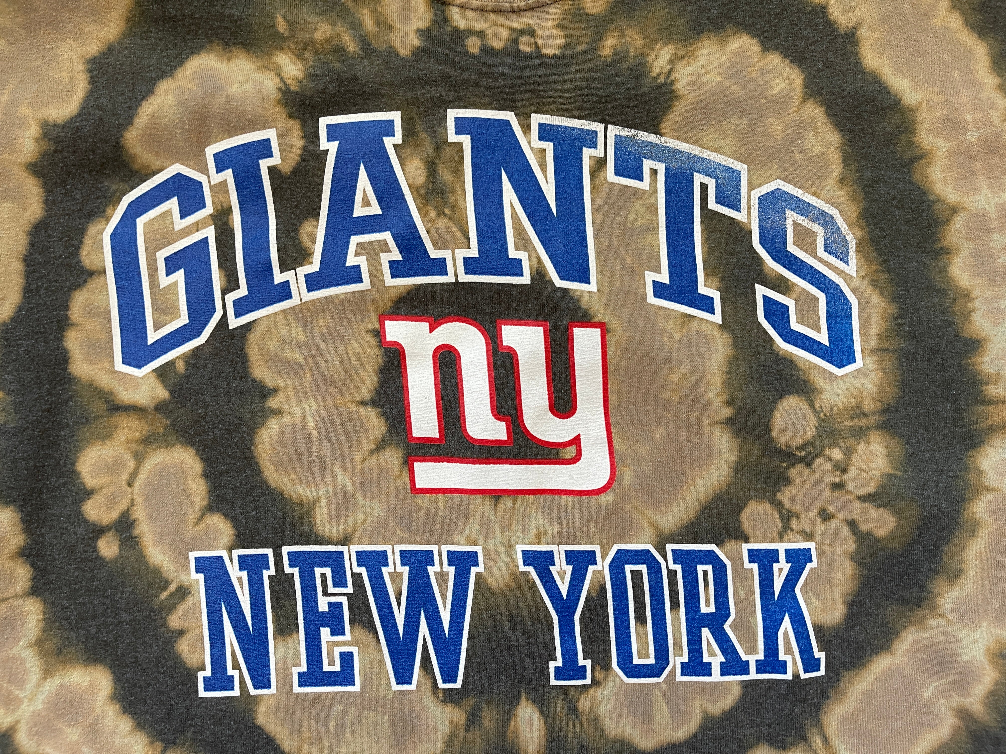 New York Giants G-Men NFL FOOTBALL SUPER AWESOME REVERSE TIE DYE