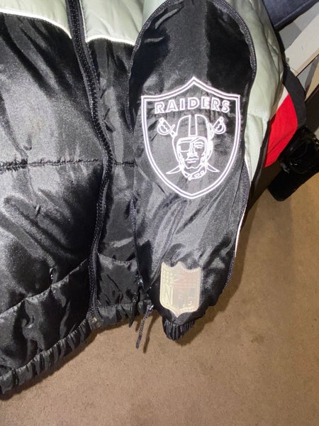 STARTER, Jackets & Coats, Vintage Oakland Raiders Starter Jacket Puffer  Big Logo Nfl 9s Large Mens