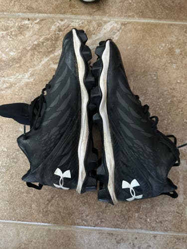 Black Used Molded Cleats Under Armour
