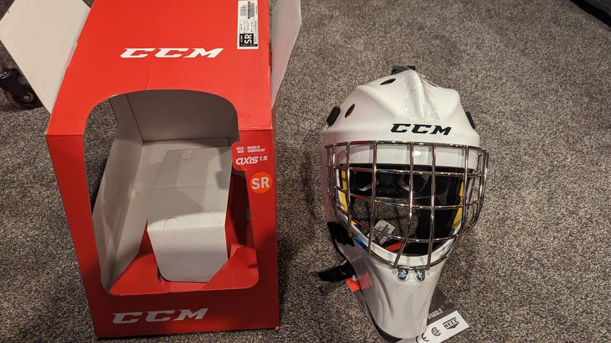 Senior Brand new New CCM Axis 1.5 Goalie Mask
