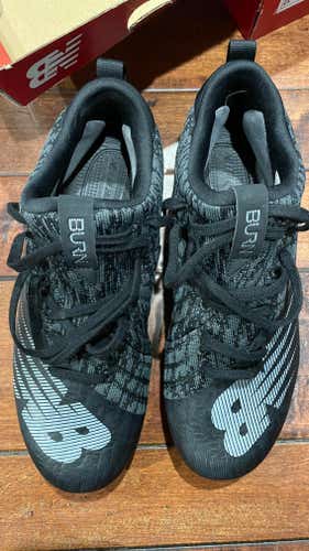 Black Adult New Men's Size 6.5 (Women's 7.5) Molded Cleats New Balance Low Top Burn X2 Low
