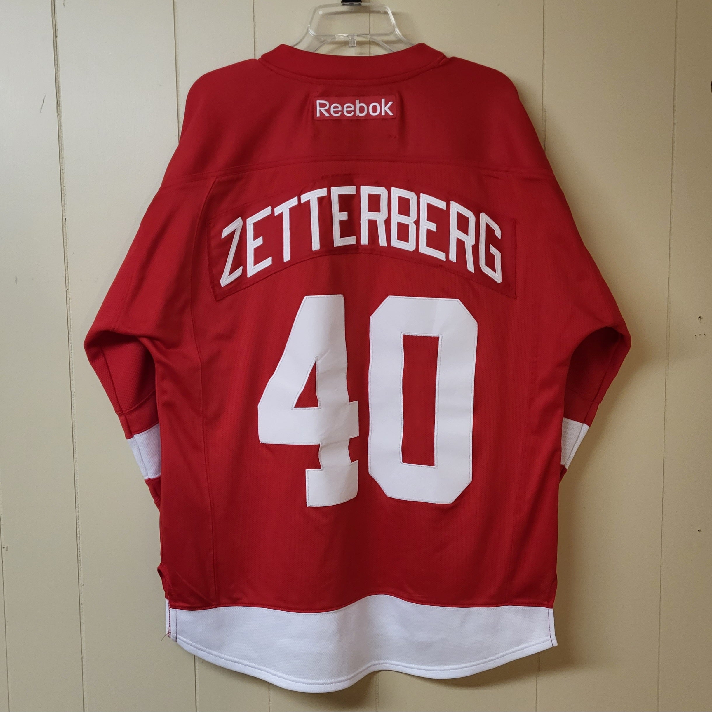 HENRIK ZETTERBERG Signed Detroit Red Wings Red Adidas PRO Jersey